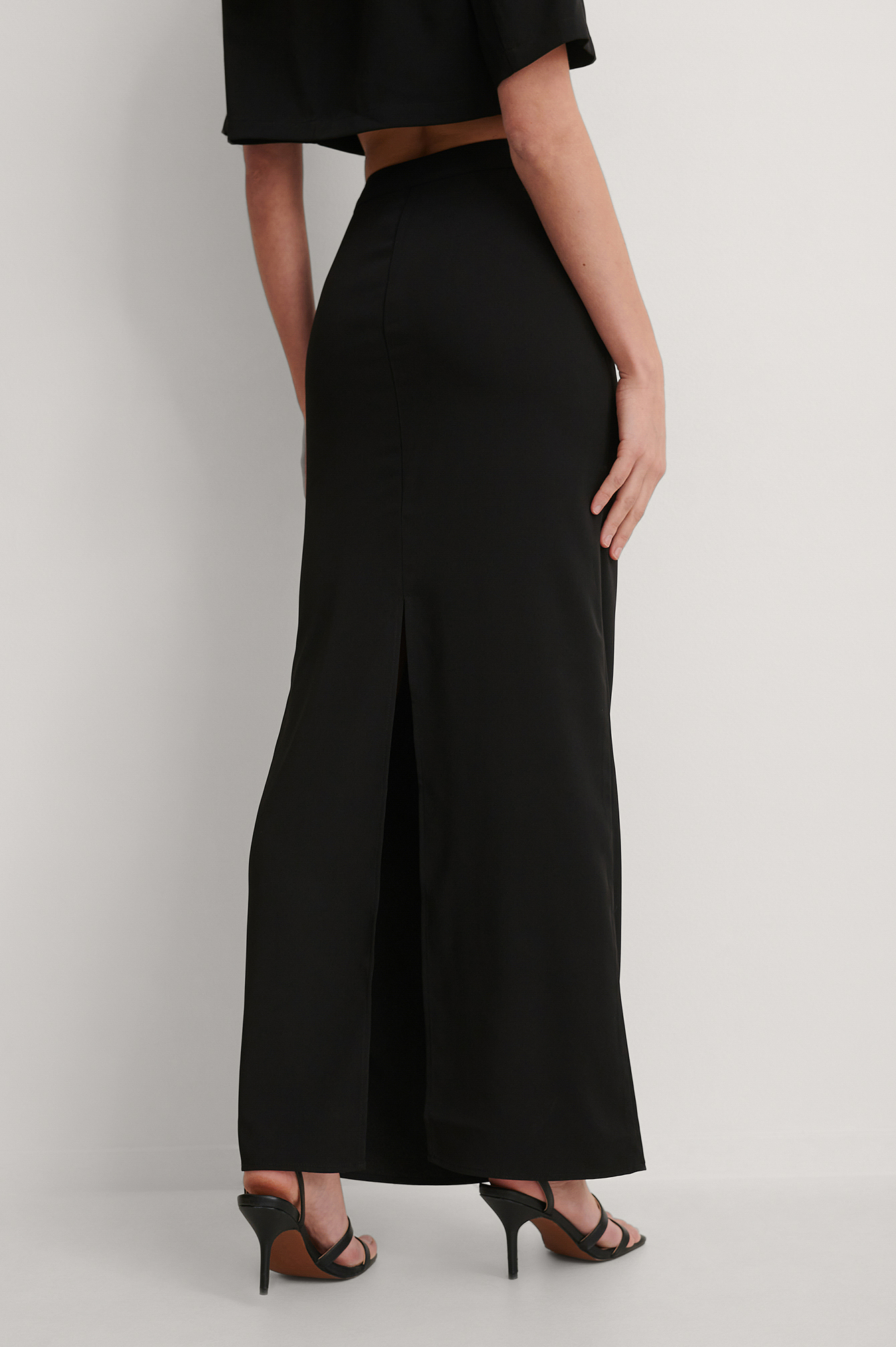 maxi skirt with high slits on both sides