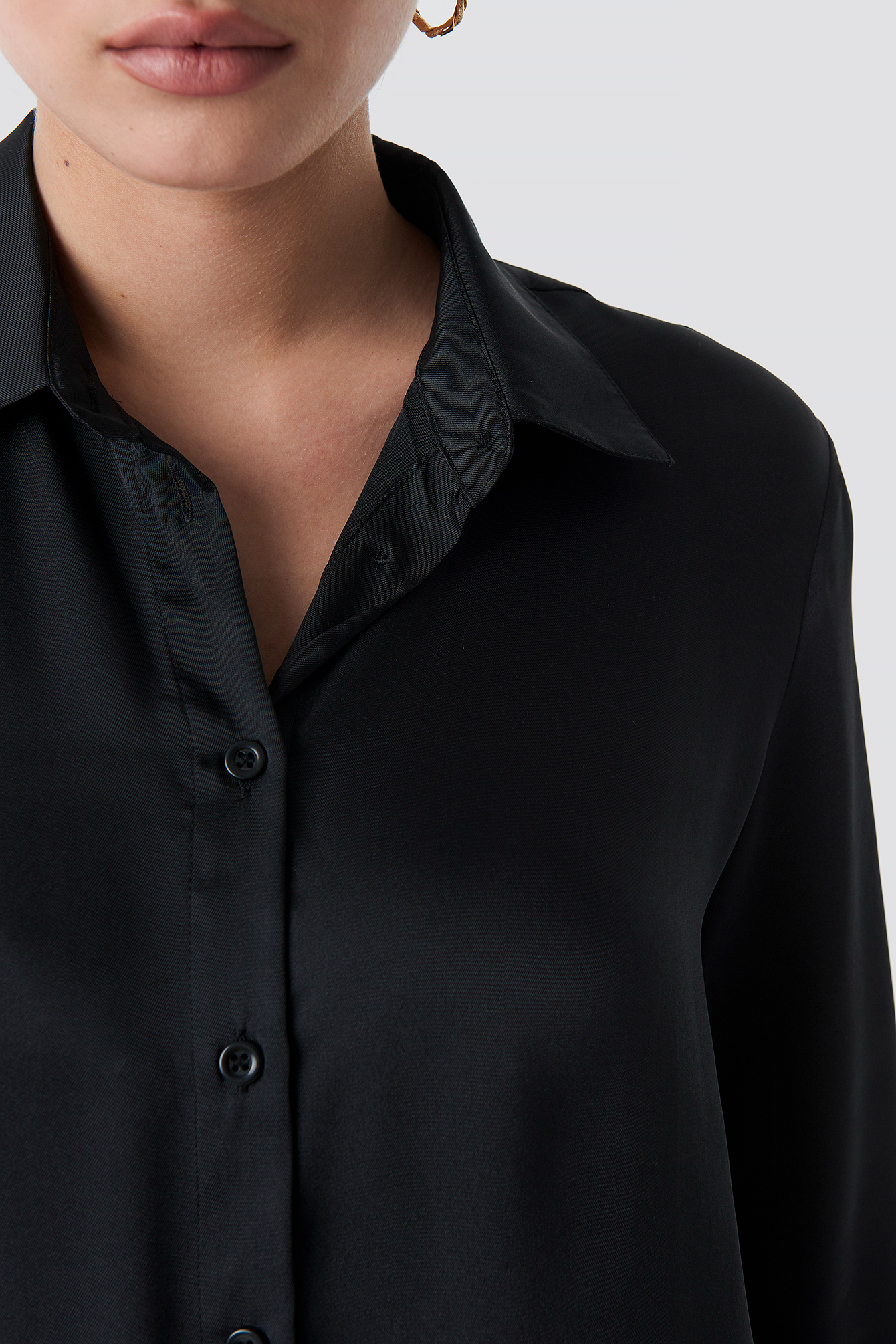 black button up blouse