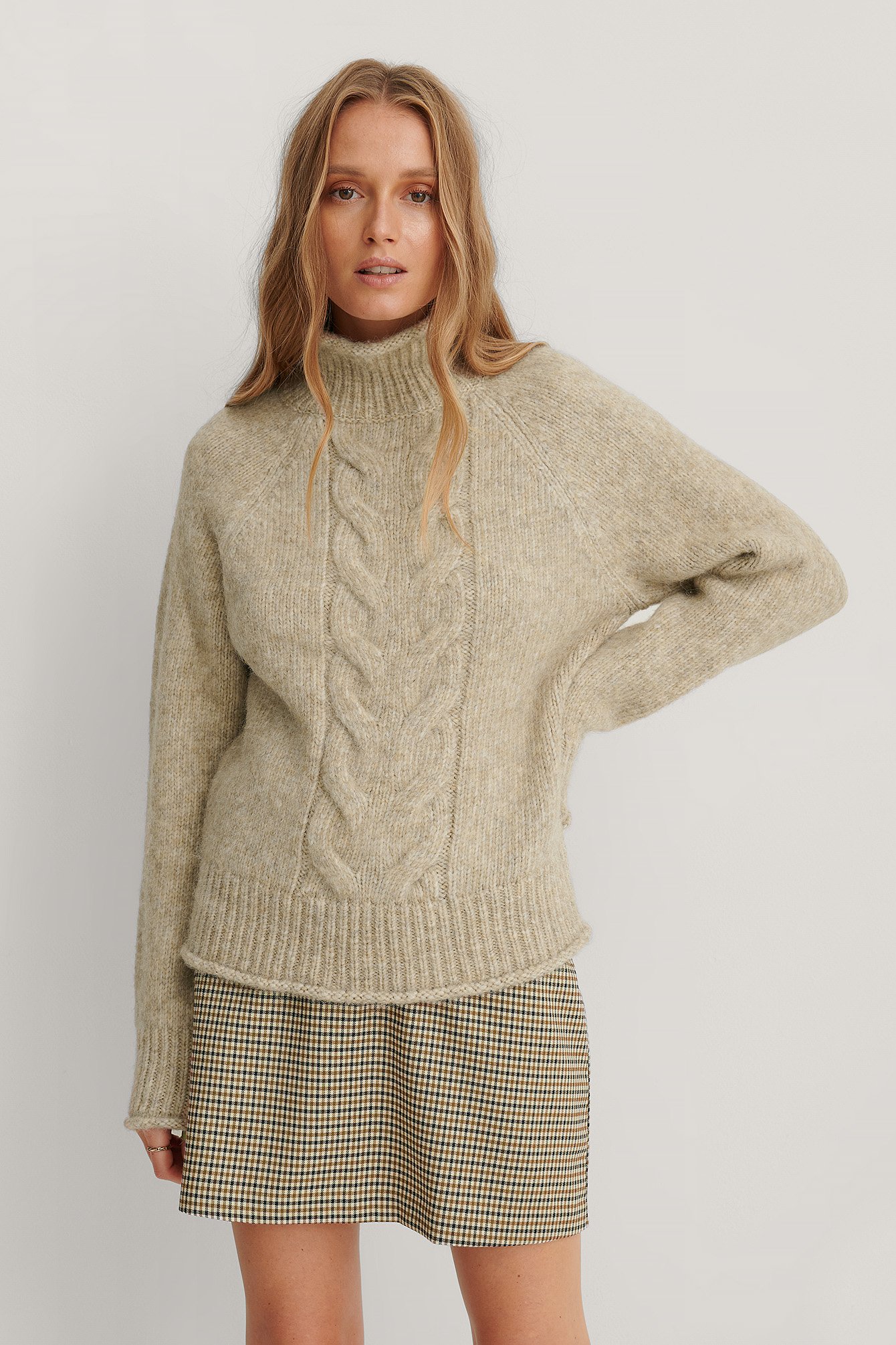 cable neck sweater