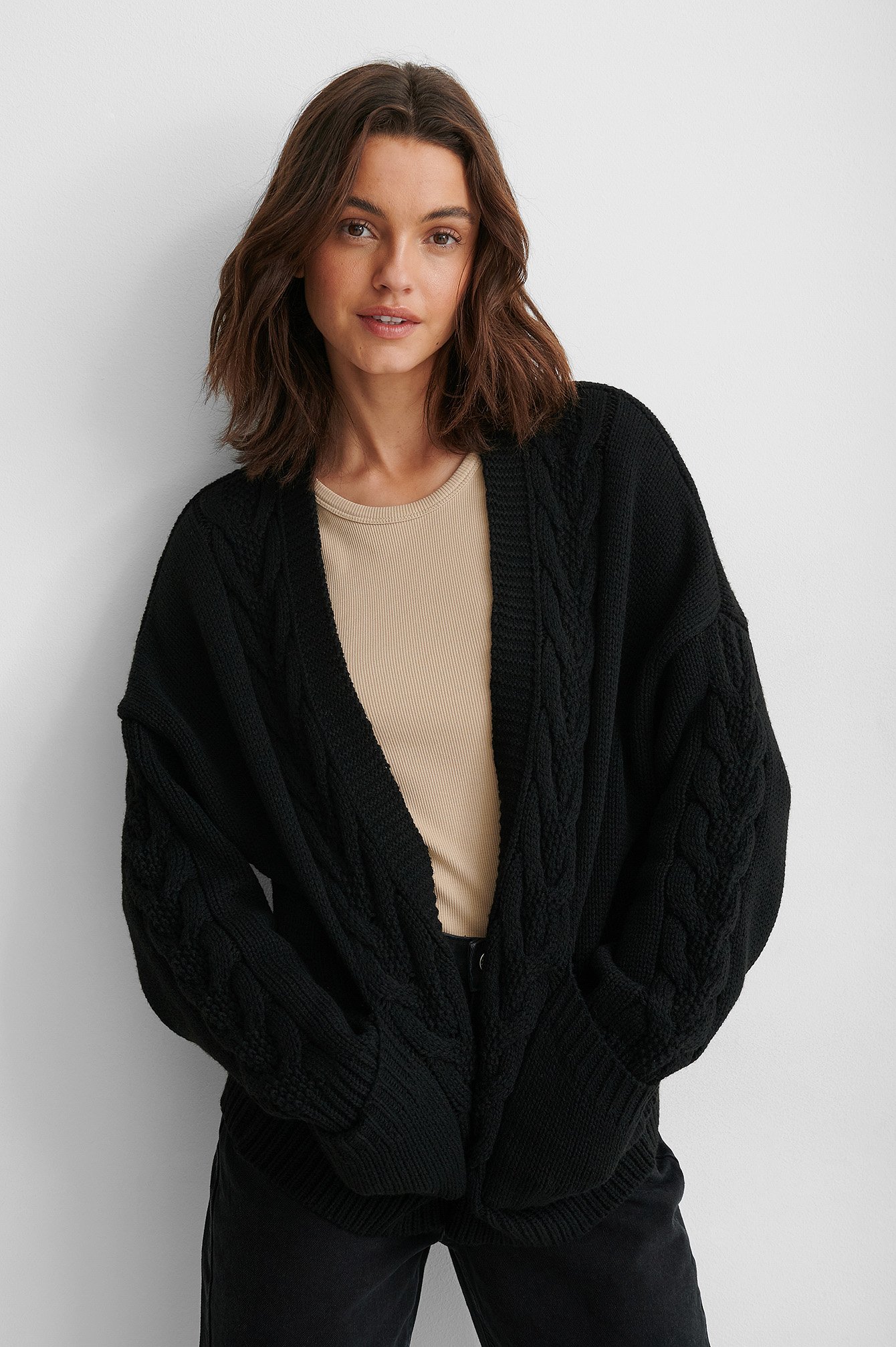 black short cardigan