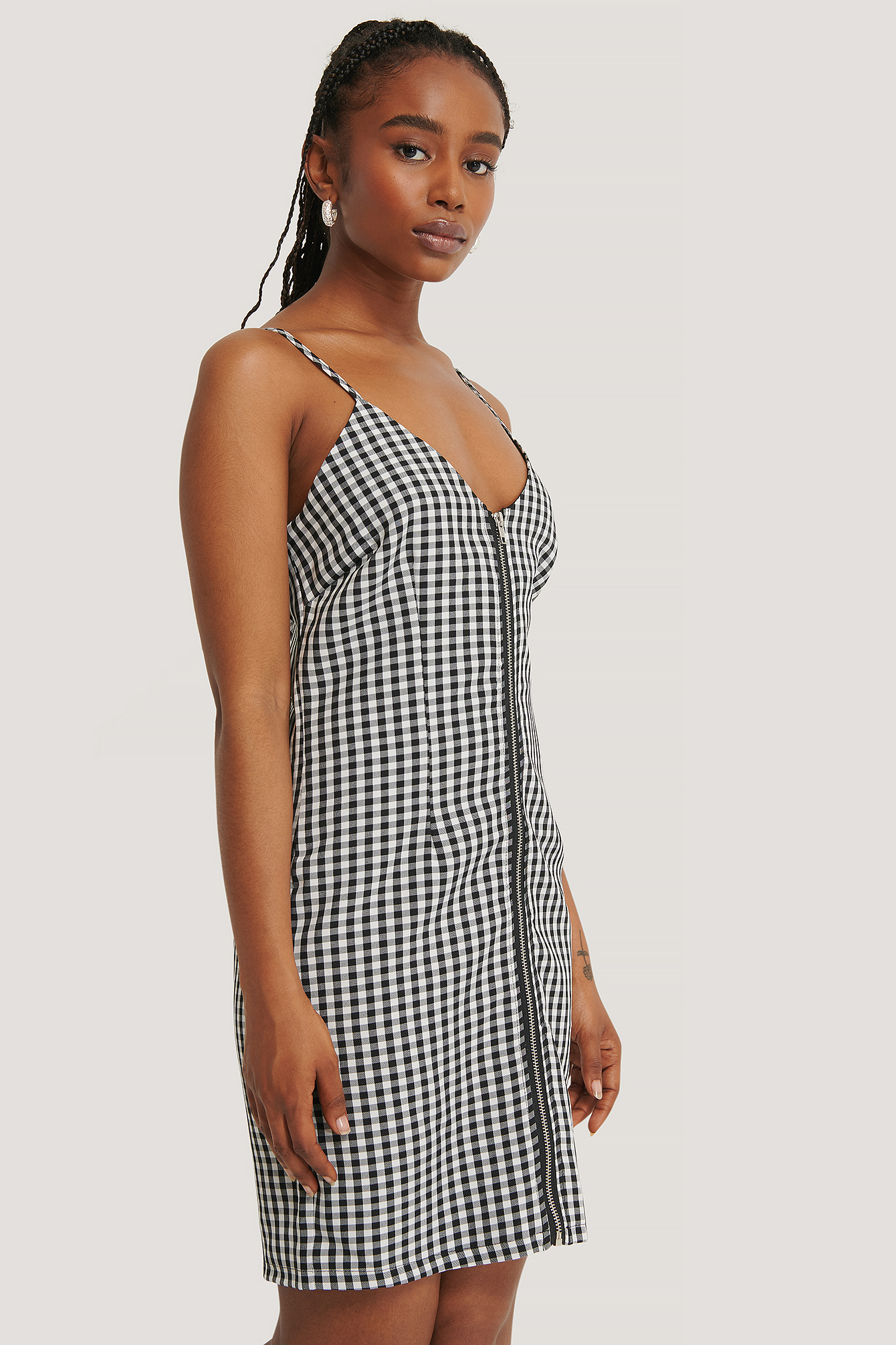 Checkered Mini Dress Multicolor | na-kdlounge.com