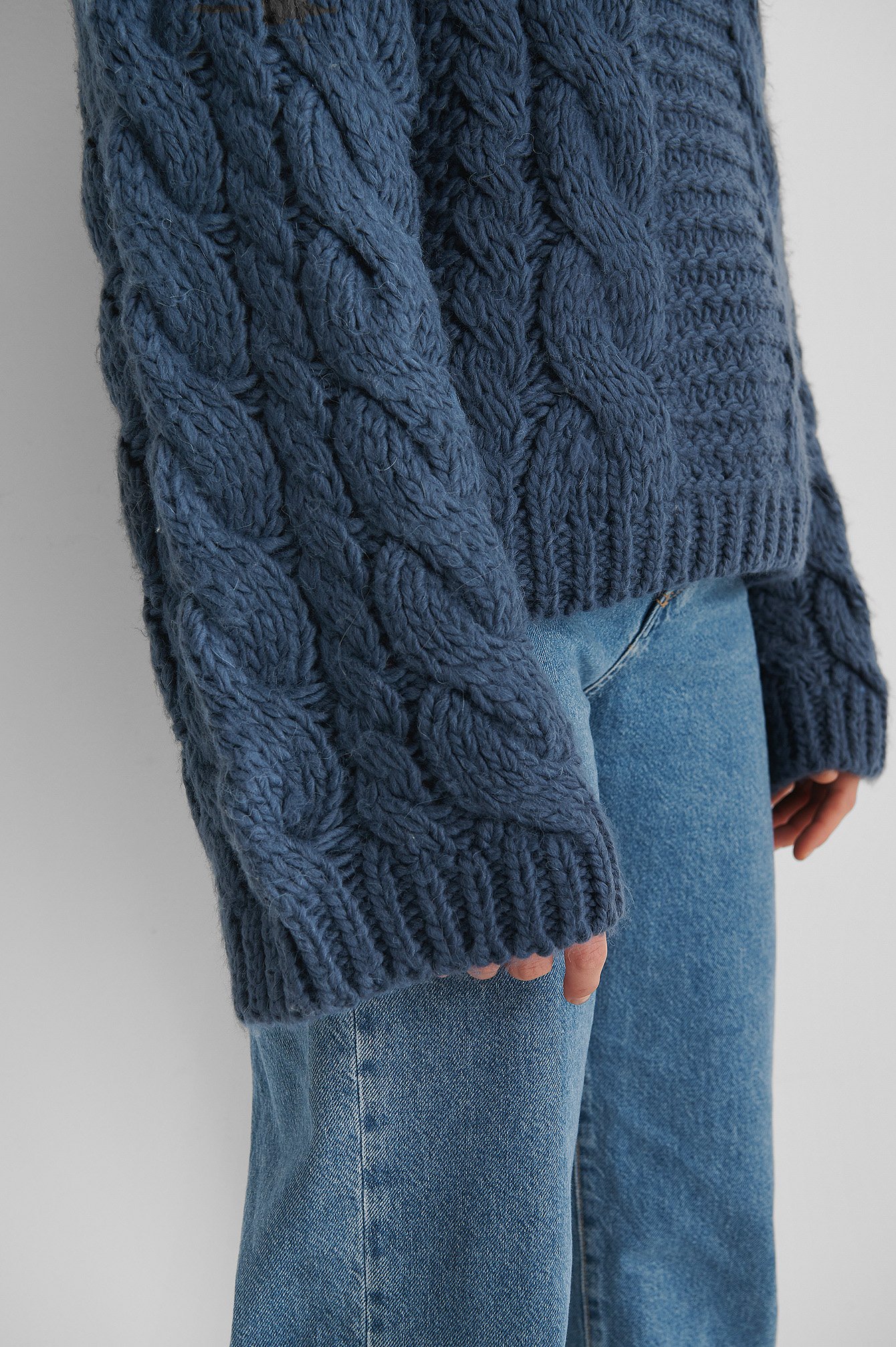 chunky cable knit sweater