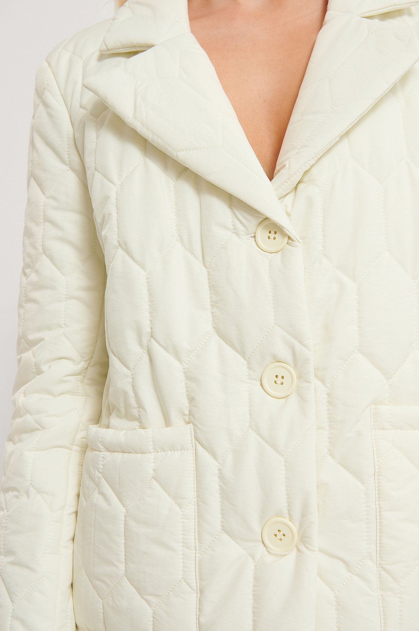 off white quilted jacket