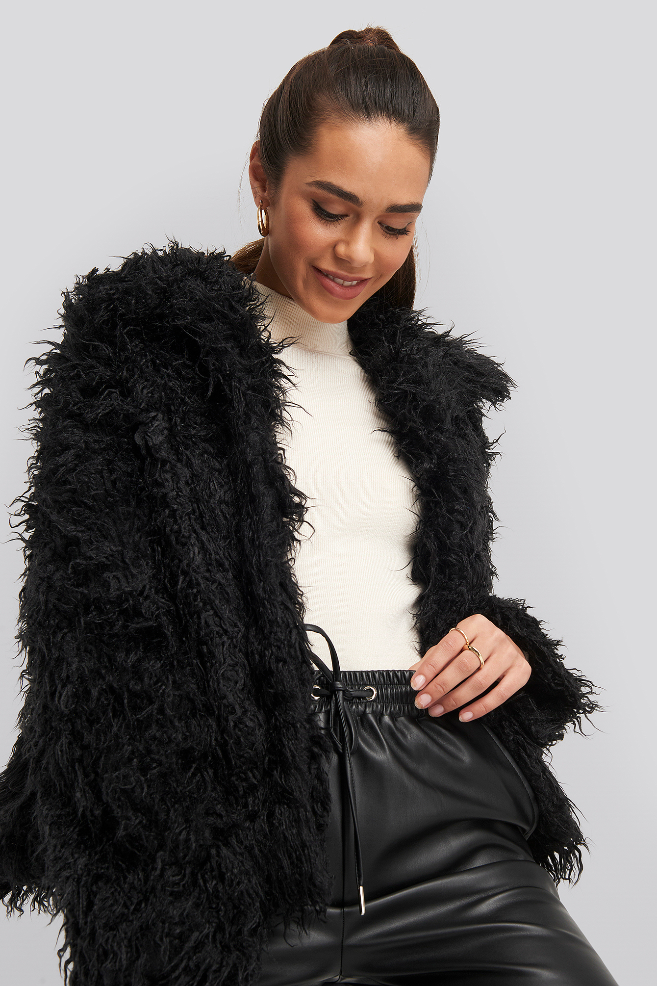 faux fur short