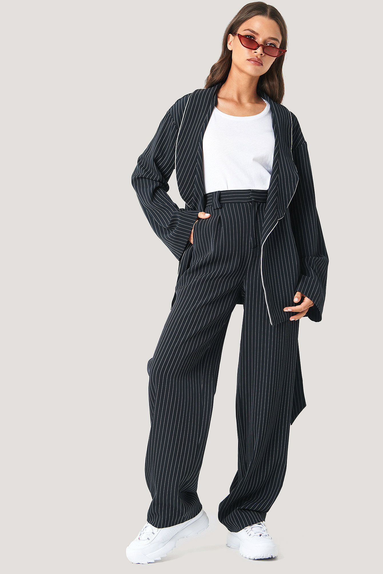 nakd flared striped pants