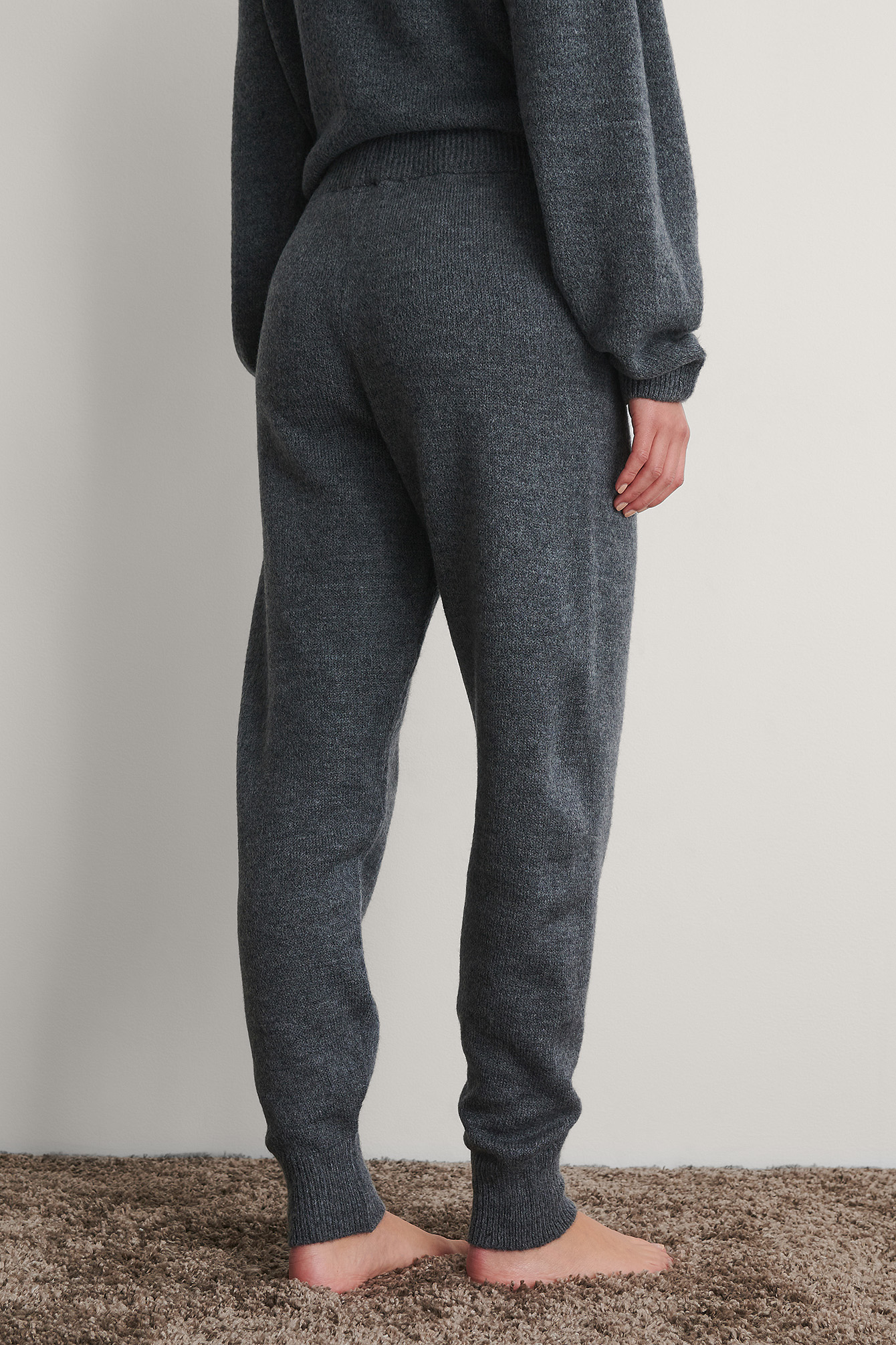 knitted grey joggers