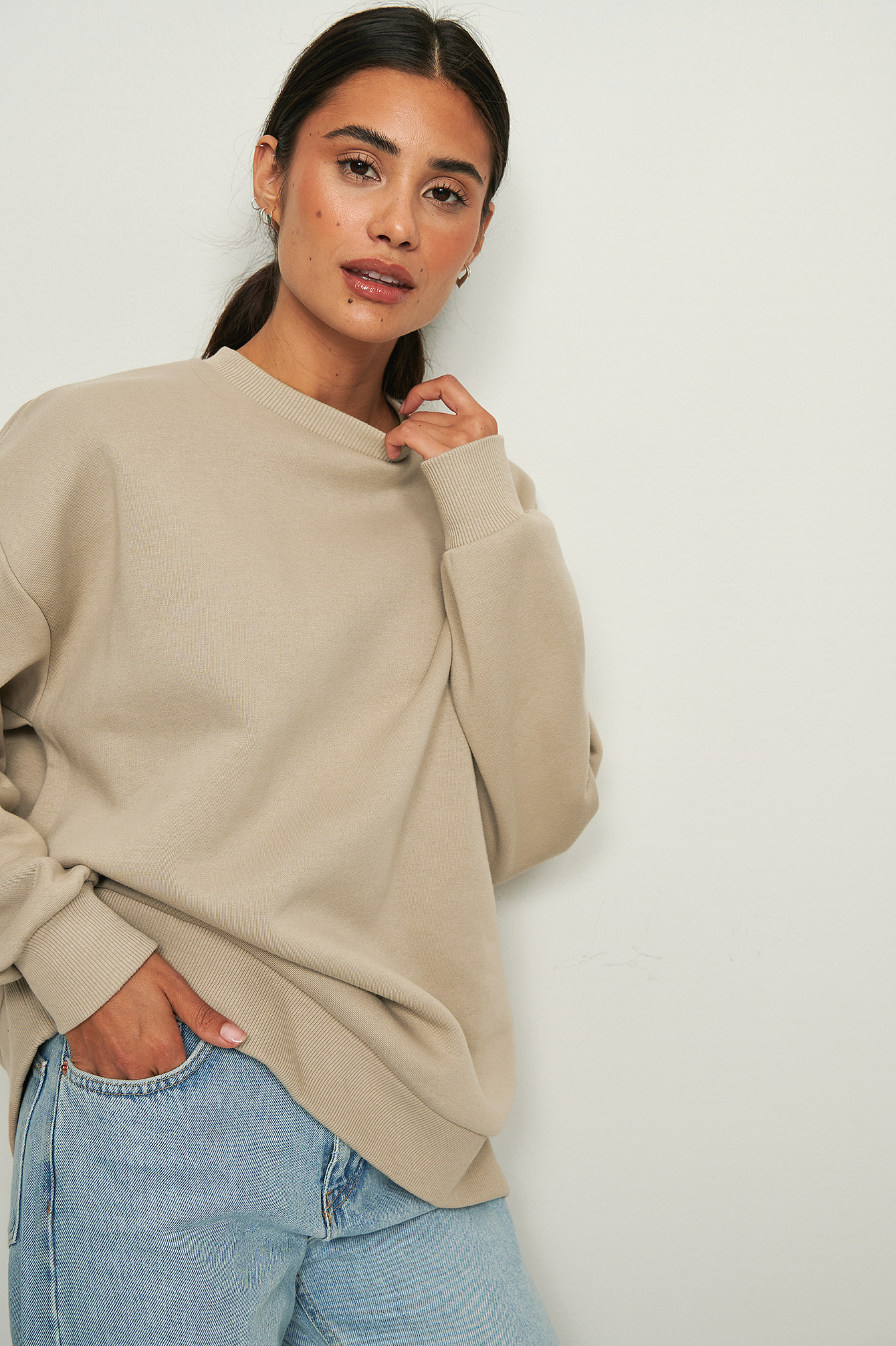 oversize sweatshirt beige