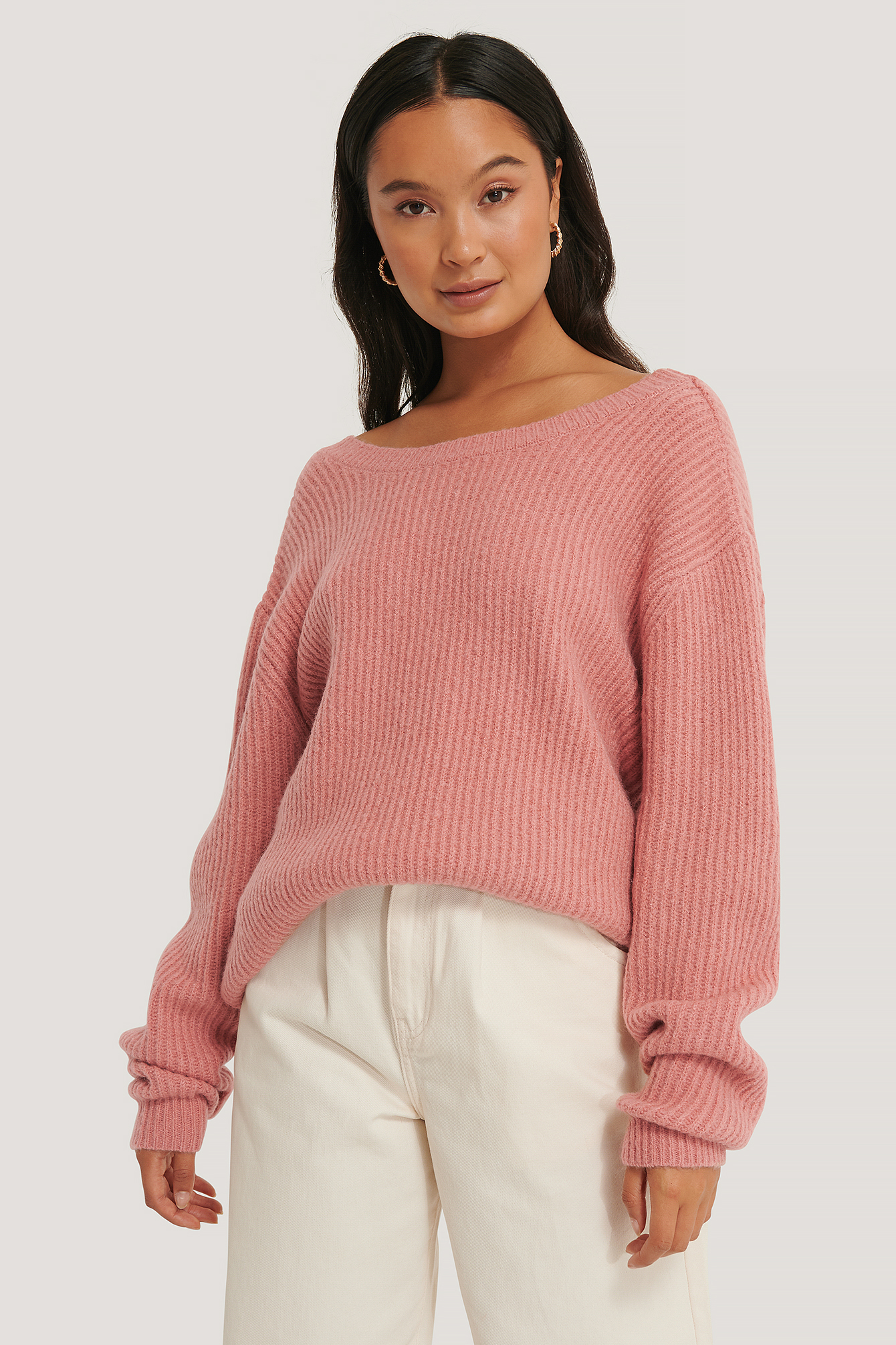 deep back sweater