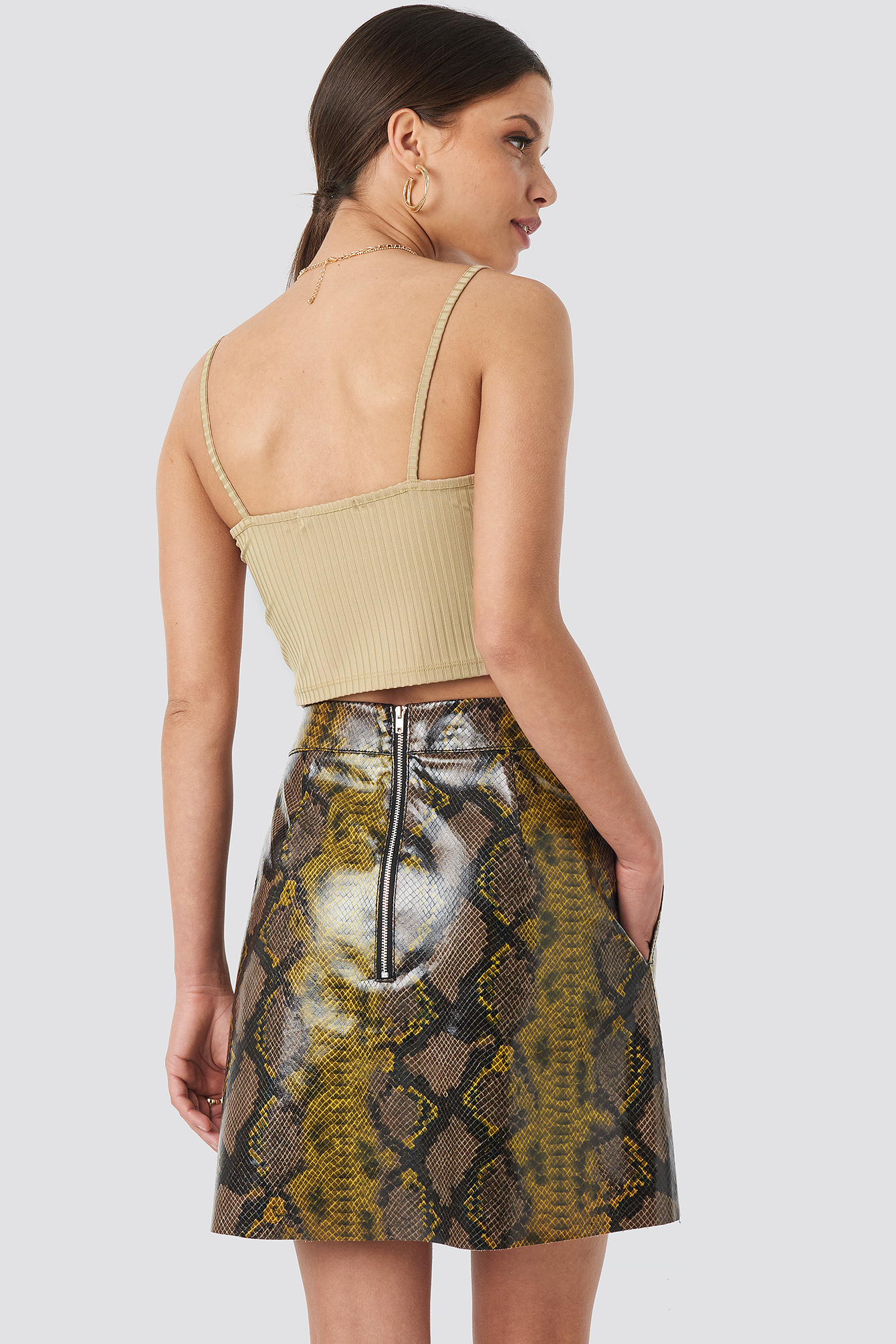 gold snakeskin skirt