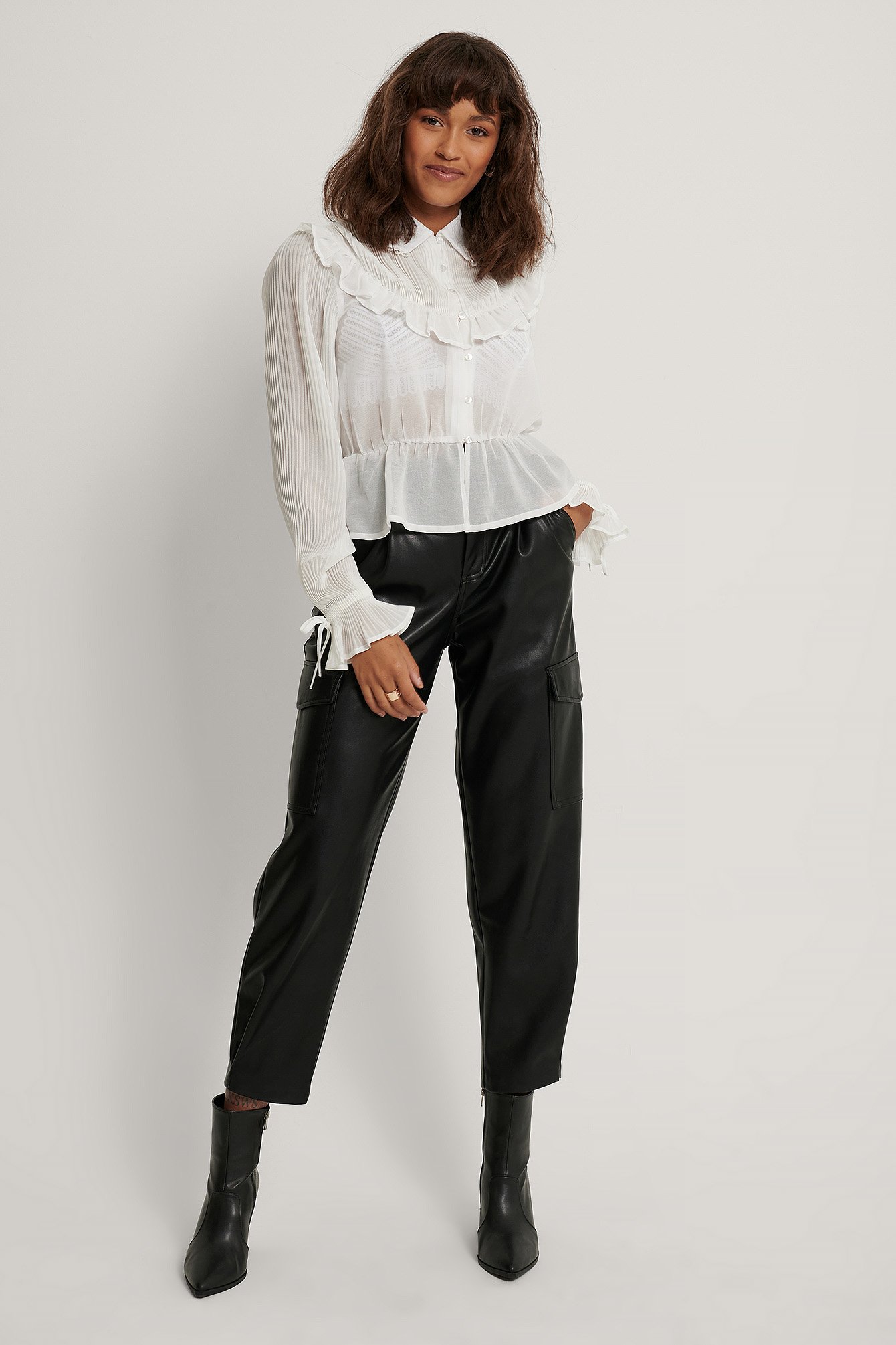 white chiffon blouse uk