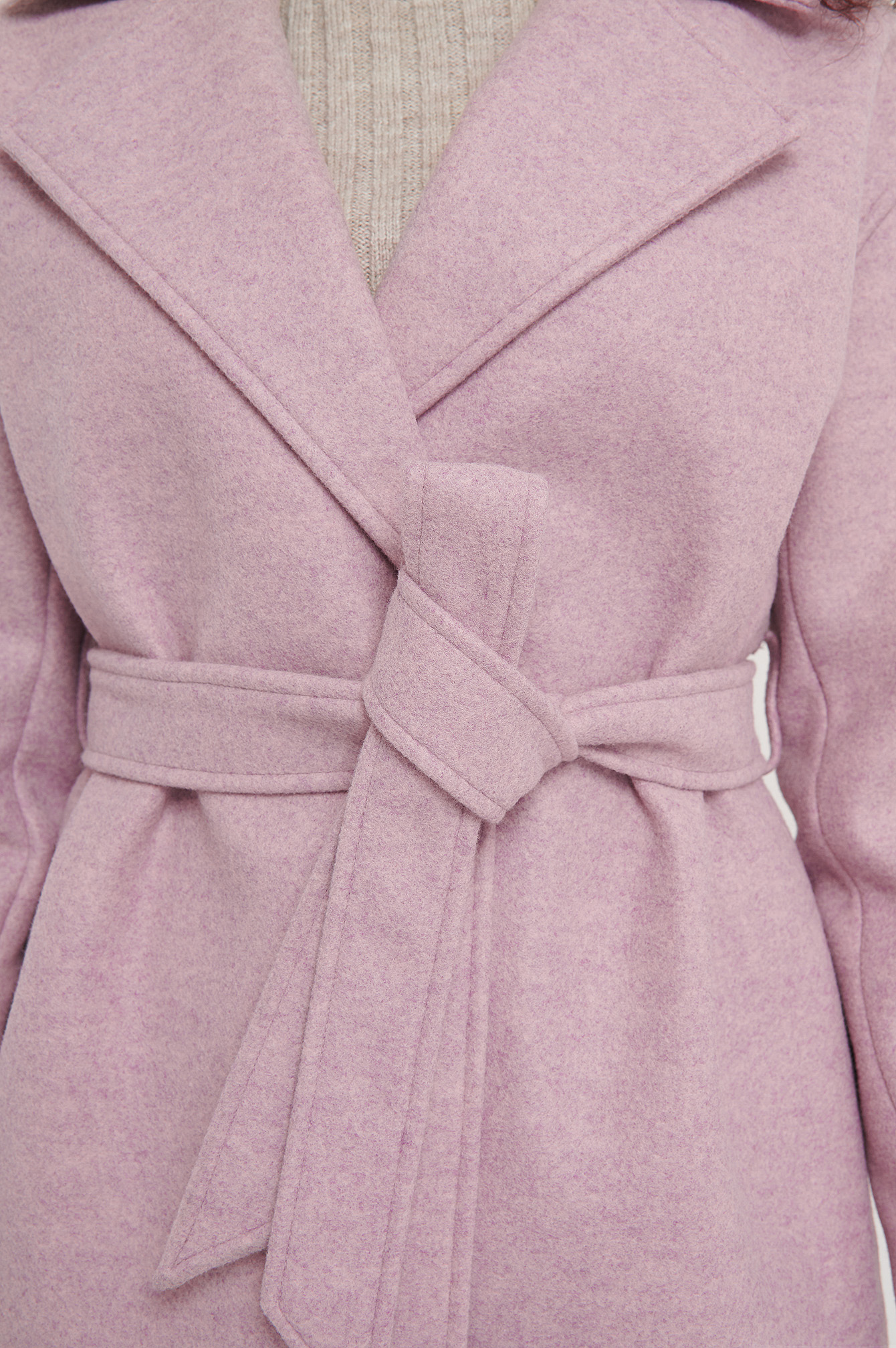 pink wooly coat