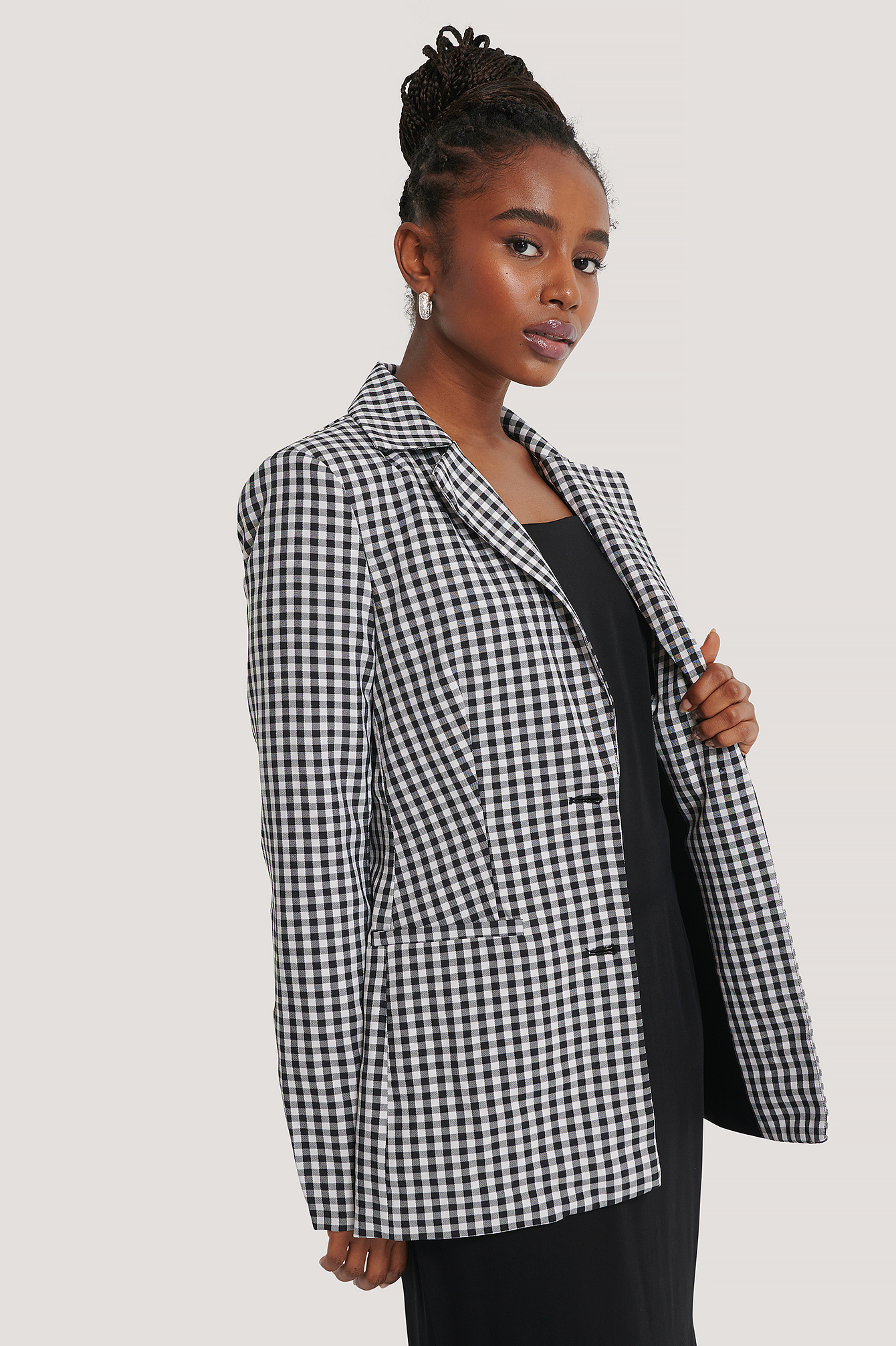 Fitted Checkered Blazer Multicolor | na-kdlounge.com