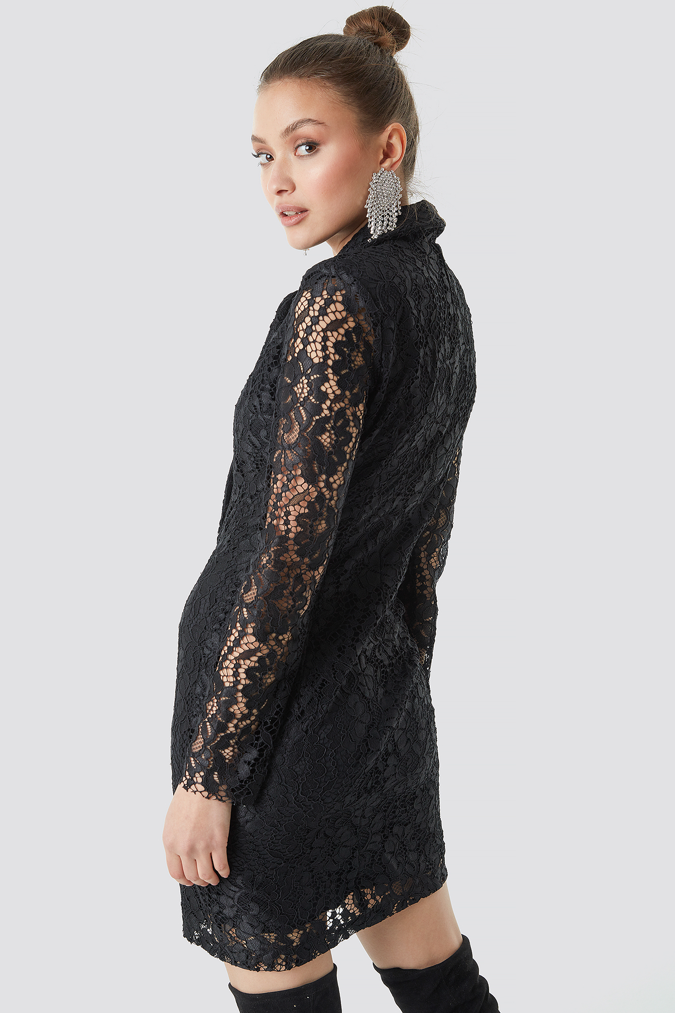 Lace Jacket Dress Black | na-kdlounge.com